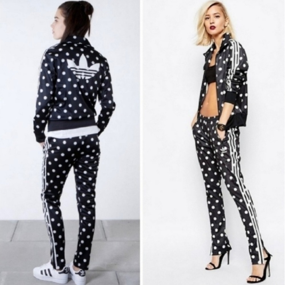 ADIDAS POLKA DOT TRACK PANTS LIKE NEW